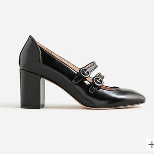 Jcrew Maisie double-strap heels in Italian spazzolato leather